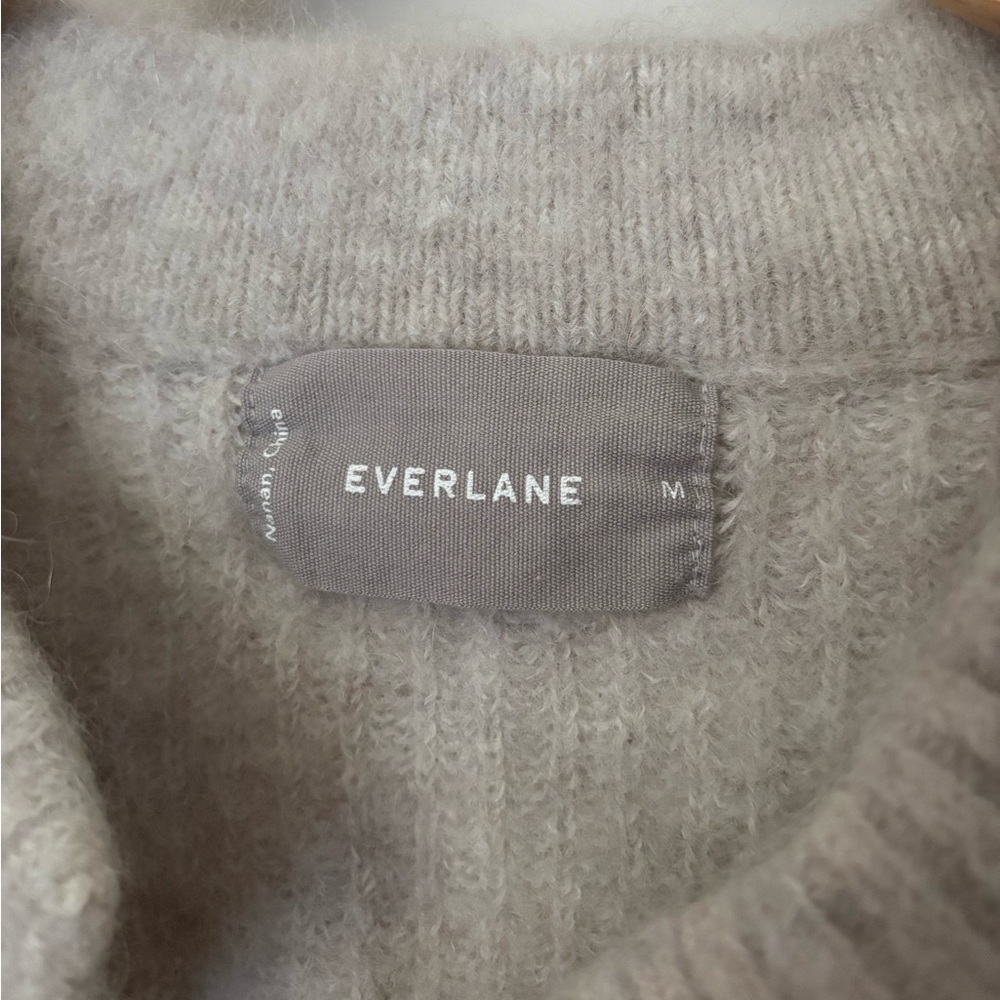 Everlane Cream Button-Up Cardigan View 3